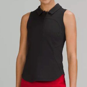 Lululemon Quick-Dry Sleeveless Polo Shirt size 6 NWT black